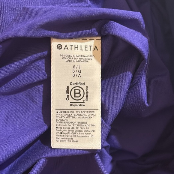 Athleta TALL Brooklyn Lined Pant Stretchy Pull On Slim Tapered Purple - Picture 4 of 10